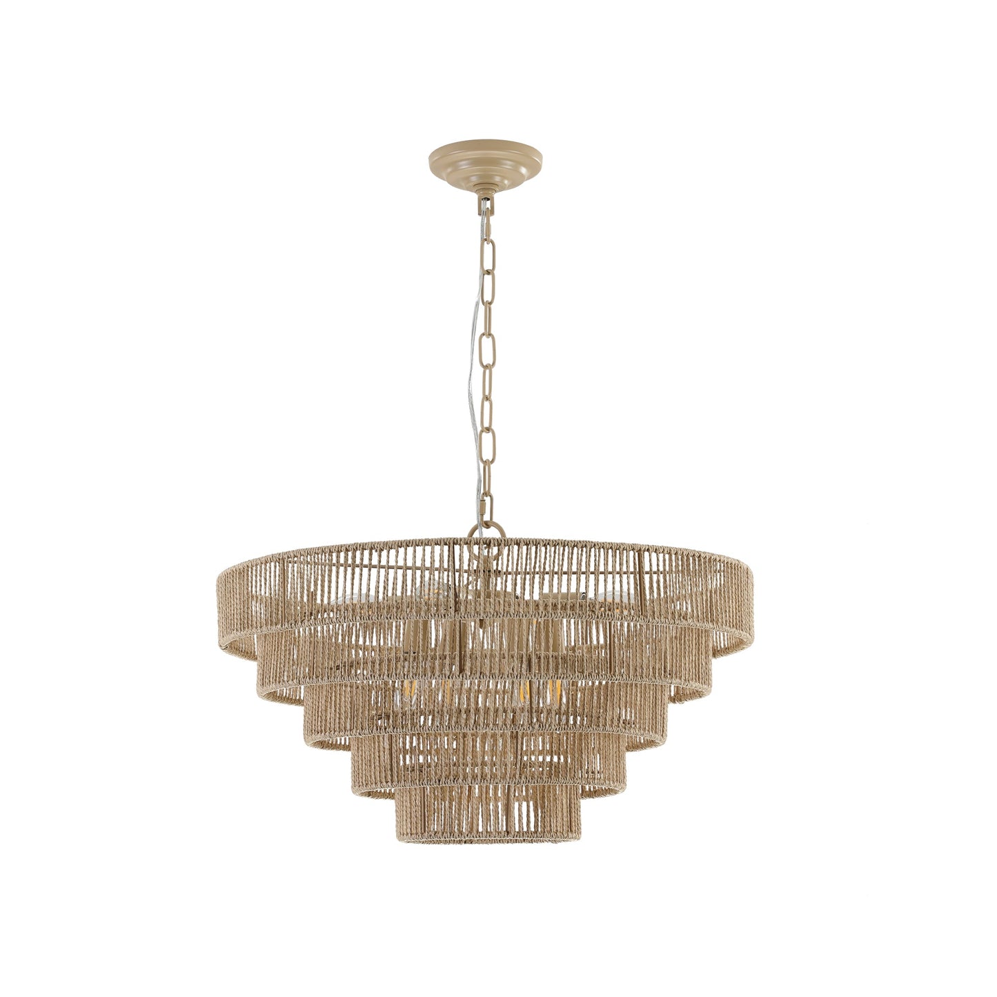 Bohemian style Woven Pendant Light 23.6 Inch Rattan Ligh Large Rattan