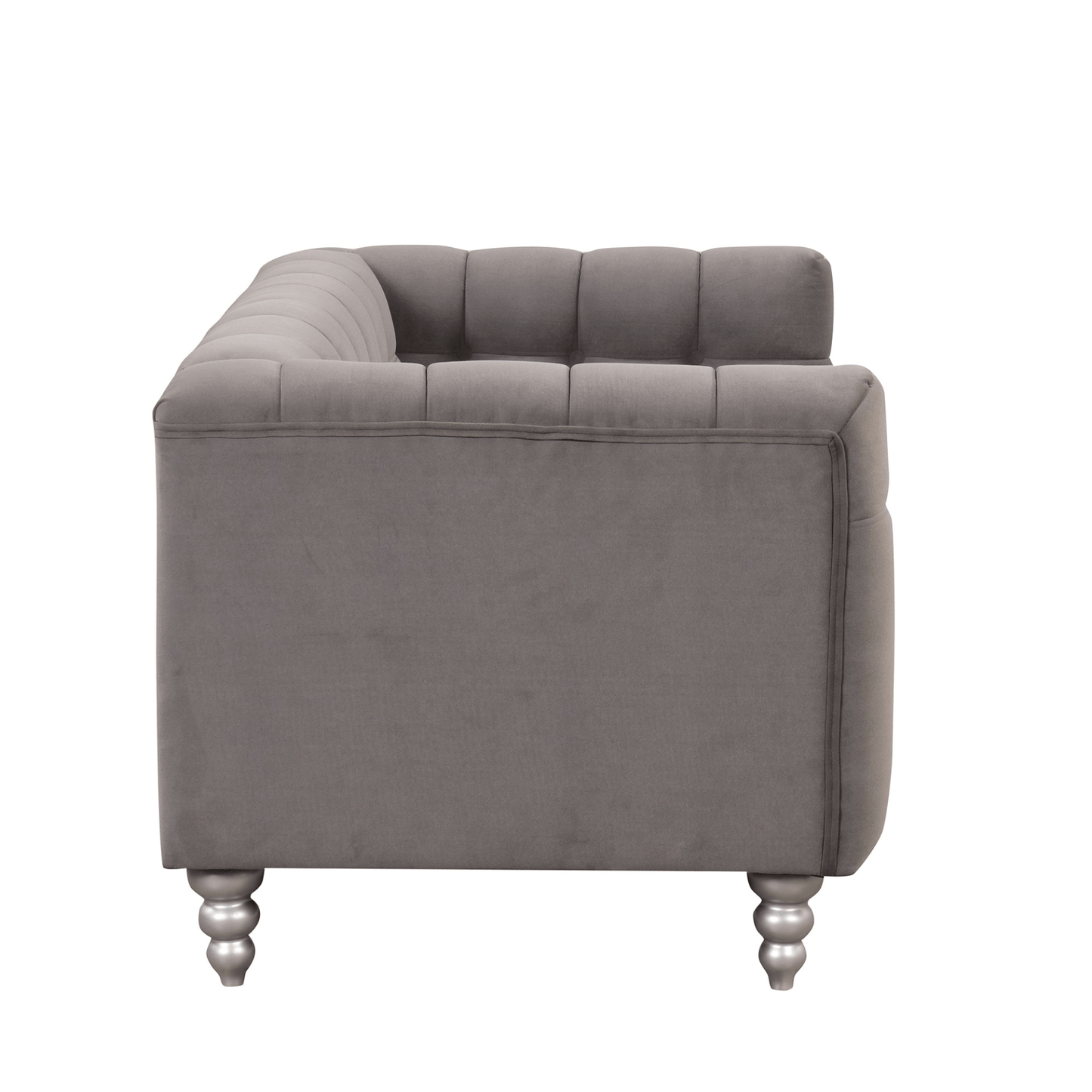 63" Modern Sofa Dutch Fluff Upholstered sofa with solid wood legs,