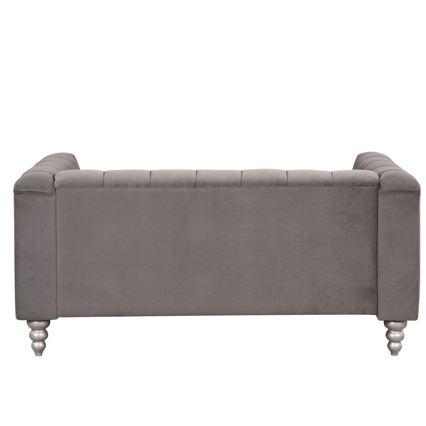 63" Modern Sofa Dutch Fluff Upholstered sofa with solid wood legs,