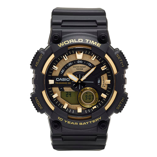 Casio Men's 'Heavy Duty' Quartz Resin Watch, Color:Black (Model: