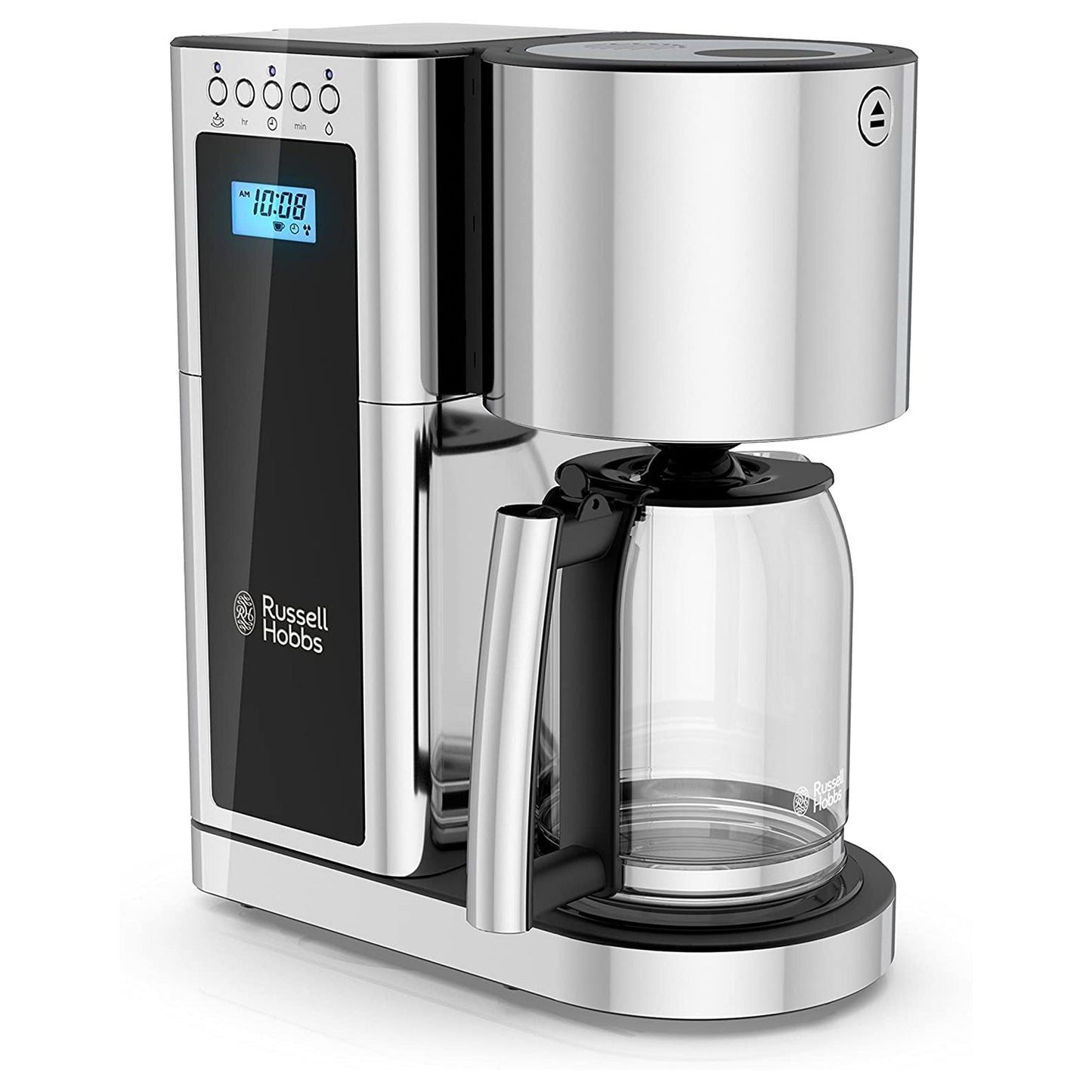 Russell Hobbs Glass 8 Cup Coffeemaker in Black and Stainless Steel