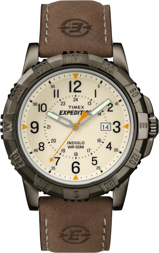 Timex Men's Expedition Rugged Field Watch with Leather Band