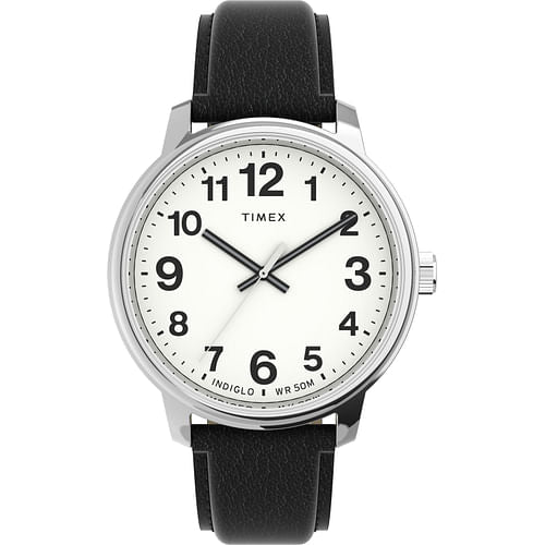 Timex Men's Easy Reader Bold Quartz Dress Watch with Leather Strap