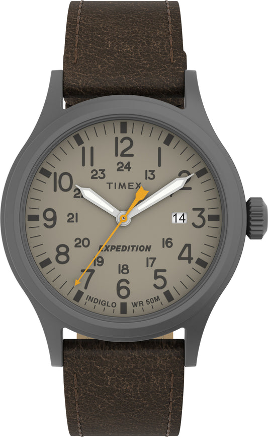 Timex Men's Expedition Quartz Sport Watch with Leather Strap