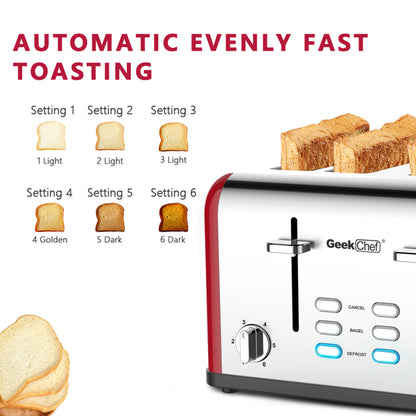 Stainless Steel Toaster Dual Control Panel for Baking Bread